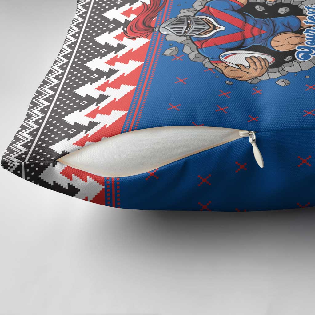 Merry Knights Newcastle Pride Personalised Pillow Cover Christmas Rugby League Spirit - Aussie Hoodie