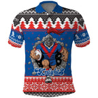 Merry Knights Newcastle Pride Personalised Polo Shirt Christmas Rugby League Spirit - Aussie Hoodie
