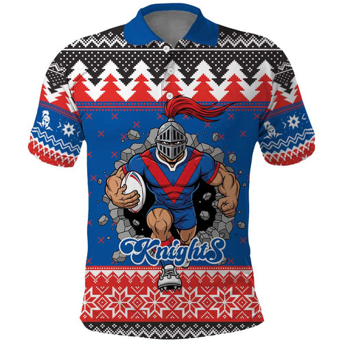 Merry Knights Newcastle Pride Personalised Polo Shirt Christmas Rugby League Spirit - Aussie Hoodie