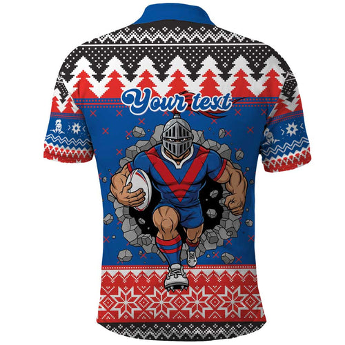 Merry Knights Newcastle Pride Personalised Polo Shirt Christmas Rugby League Spirit - Aussie Hoodie