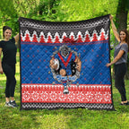 Merry Knights Newcastle Pride Personalised Quilt Christmas Rugby League Spirit - Aussie Hoodie