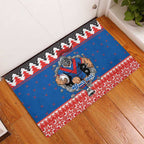Merry Knights Newcastle Pride Personalised Rubber Doormat Christmas Rugby League Spirit - Aussie Hoodie