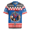 Merry Knights Newcastle Pride Personalised Rugby Jersey Christmas Rugby League Spirit - Aussie Hoodie