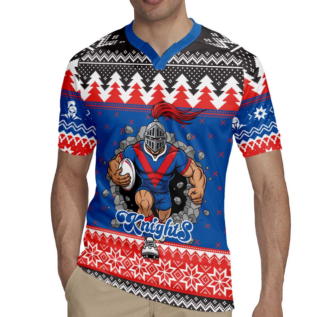 Merry Knights Newcastle Pride Personalised Rugby Jersey Christmas Rugby League Spirit - Aussie Hoodie