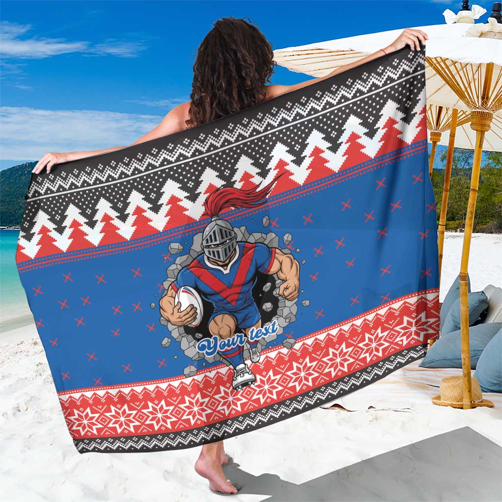 Merry Knights Newcastle Pride Personalised Sarong Christmas Rugby League Spirit - Aussie Hoodie