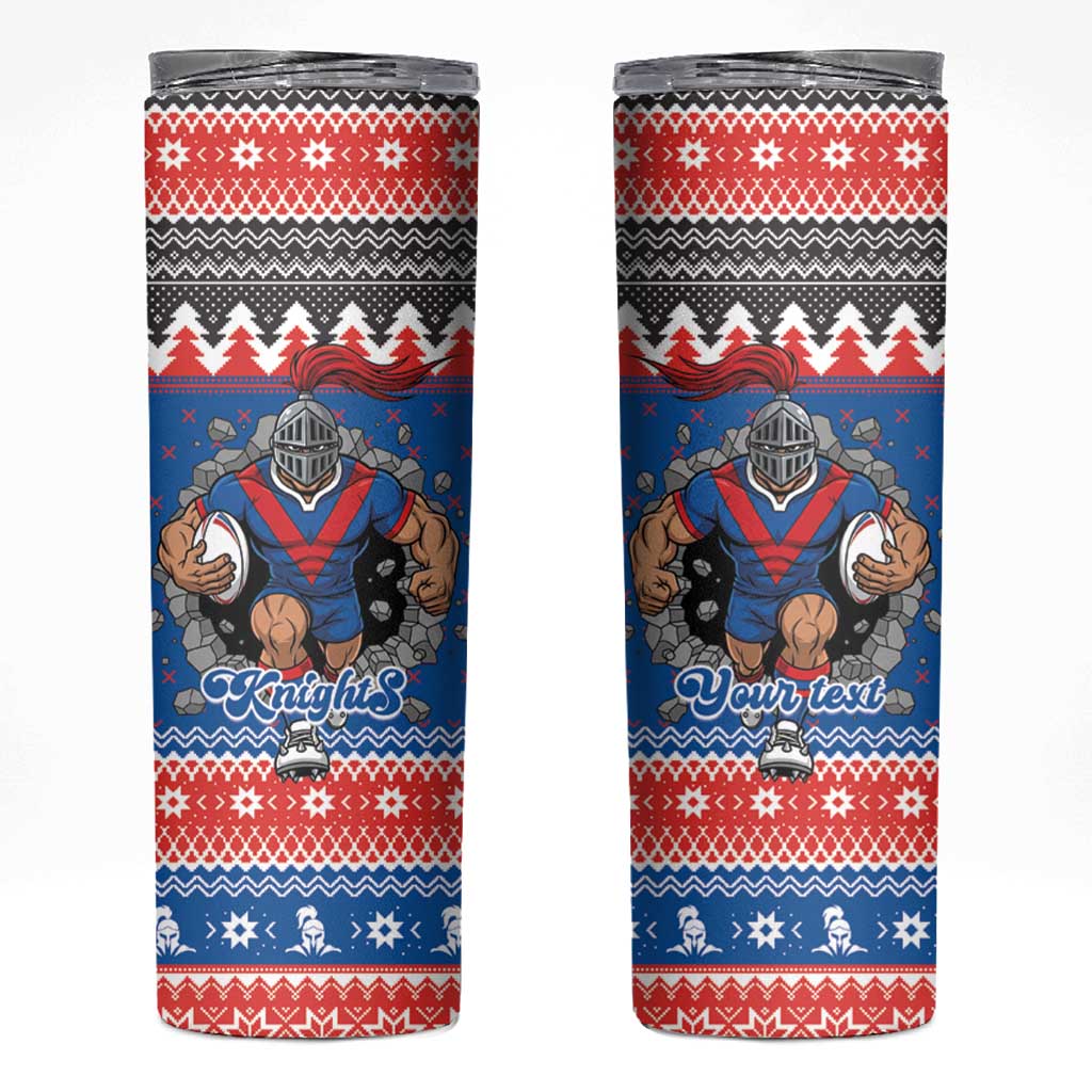 Merry Knights Newcastle Pride Personalised Skinny Tumbler Christmas Rugby League Spirit - Aussie Hoodie