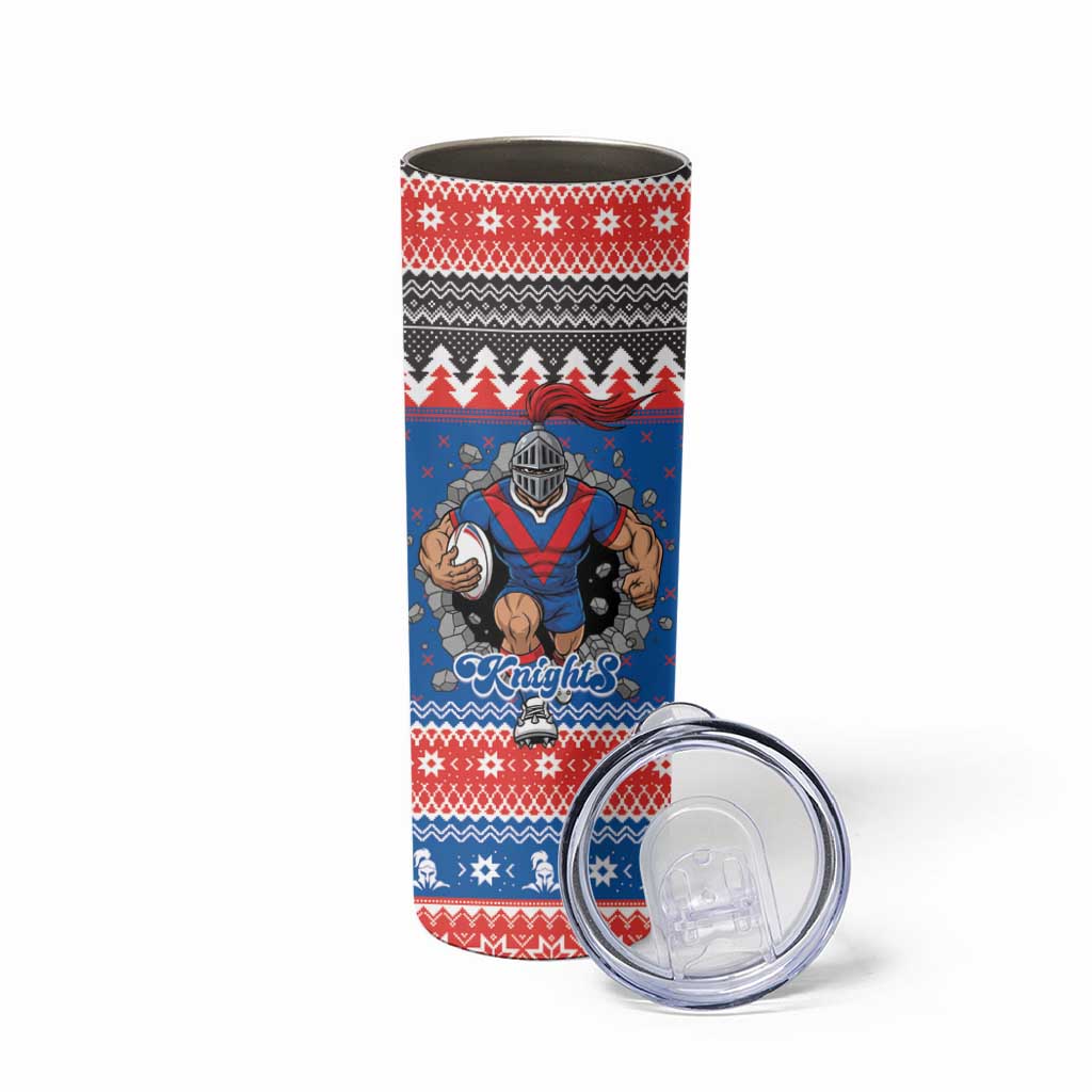 Merry Knights Newcastle Pride Personalised Skinny Tumbler Christmas Rugby League Spirit - Aussie Hoodie