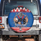 Merry Knights Newcastle Pride Personalised Spare Tire Cover Christmas Rugby League Spirit - Aussie Hoodie