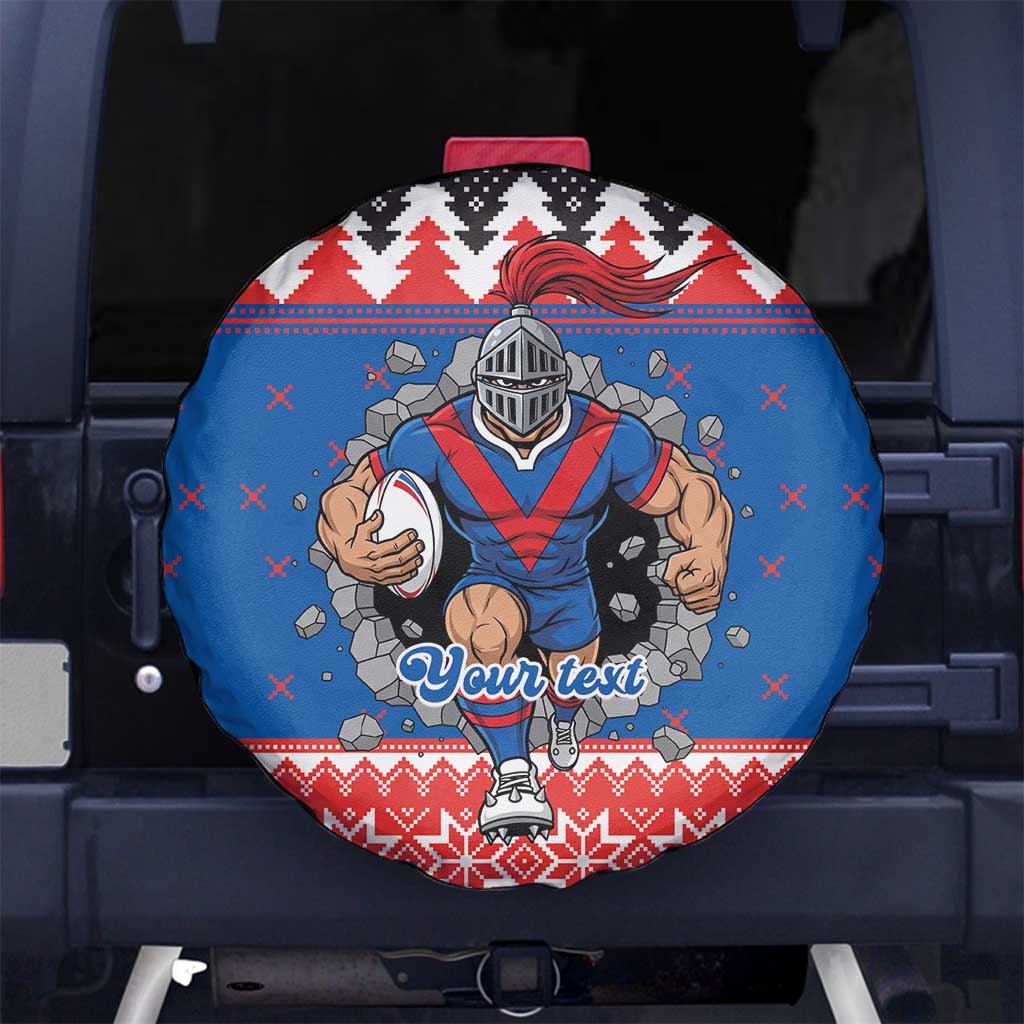 Merry Knights Newcastle Pride Personalised Spare Tire Cover Christmas Rugby League Spirit - Aussie Hoodie