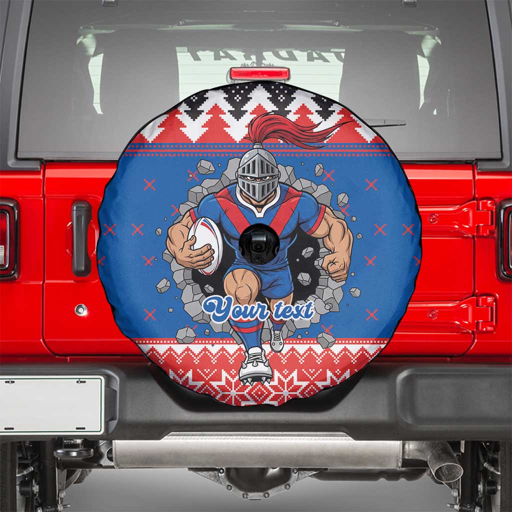 Merry Knights Newcastle Pride Personalised Spare Tire Cover Christmas Rugby League Spirit - Aussie Hoodie