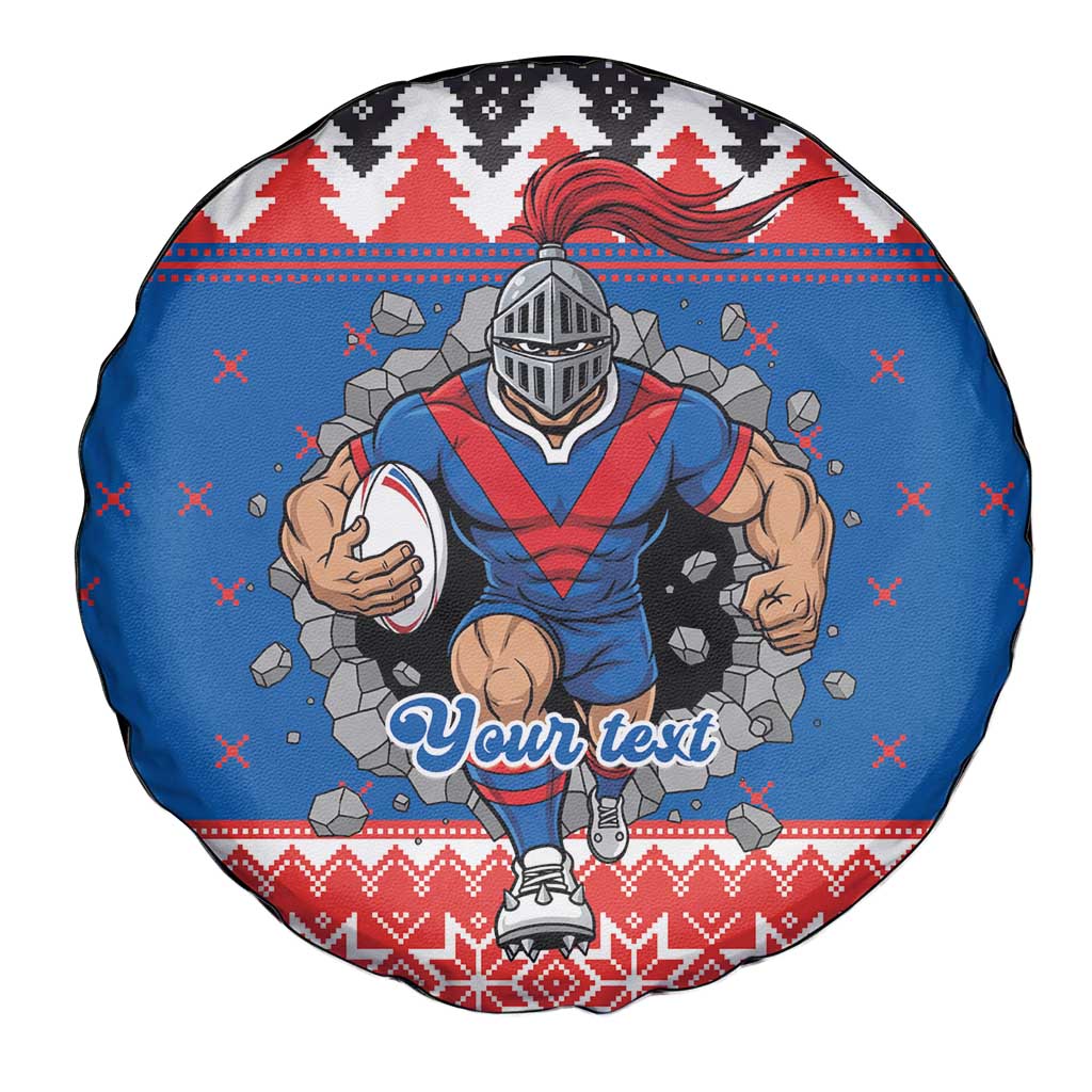 Merry Knights Newcastle Pride Personalised Spare Tire Cover Christmas Rugby League Spirit - Aussie Hoodie
