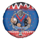 Merry Knights Newcastle Pride Personalised Spare Tire Cover Christmas Rugby League Spirit - Aussie Hoodie