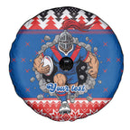 Merry Knights Newcastle Pride Personalised Spare Tire Cover Christmas Rugby League Spirit - Aussie Hoodie