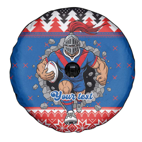 Merry Knights Newcastle Pride Personalised Spare Tire Cover Christmas Rugby League Spirit - Aussie Hoodie