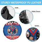 Merry Knights Newcastle Pride Personalised Spare Tire Cover Christmas Rugby League Spirit - Aussie Hoodie