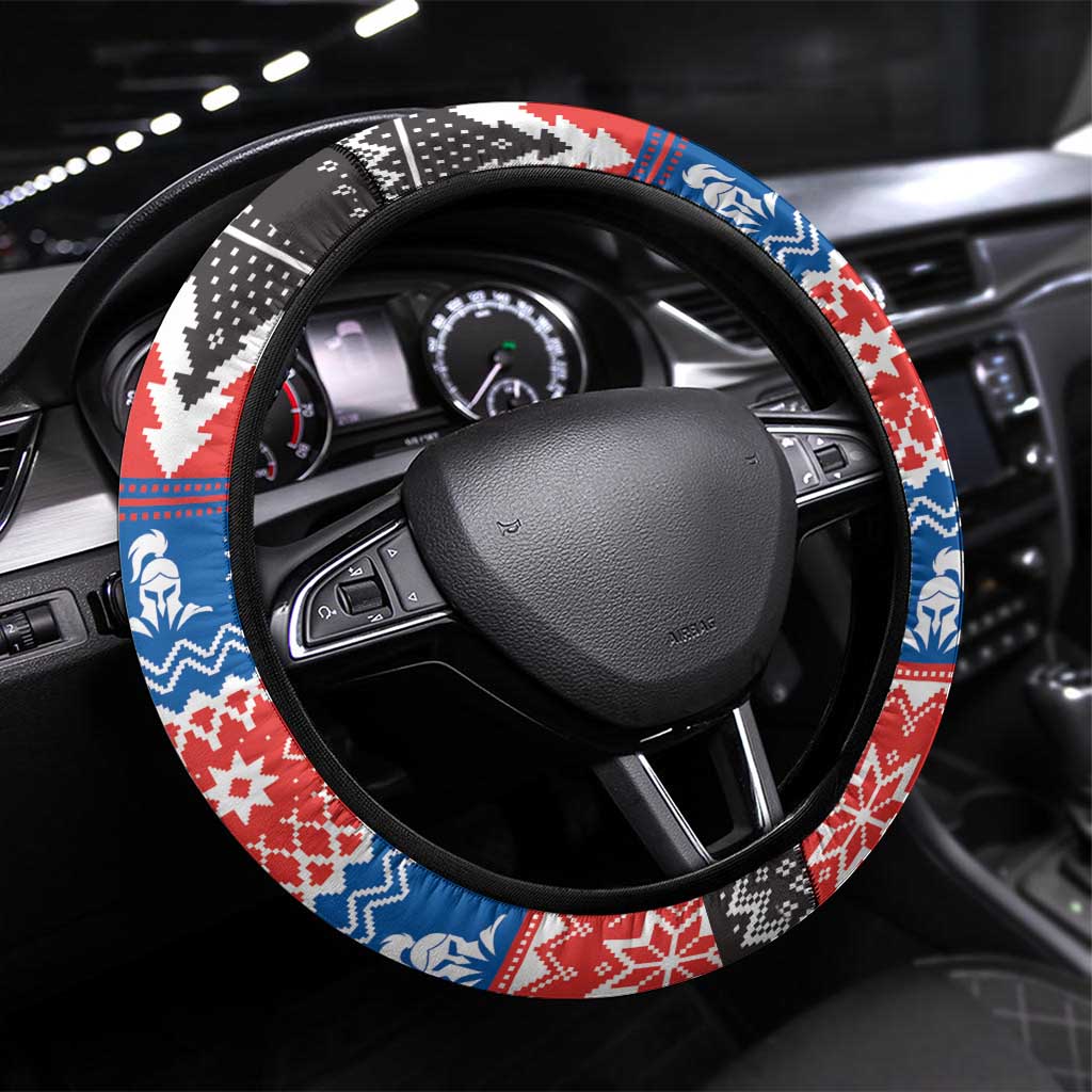 Merry Knights Newcastle Pride Steering Wheel Cover Christmas Rugby League Spirit - Aussie Hoodie