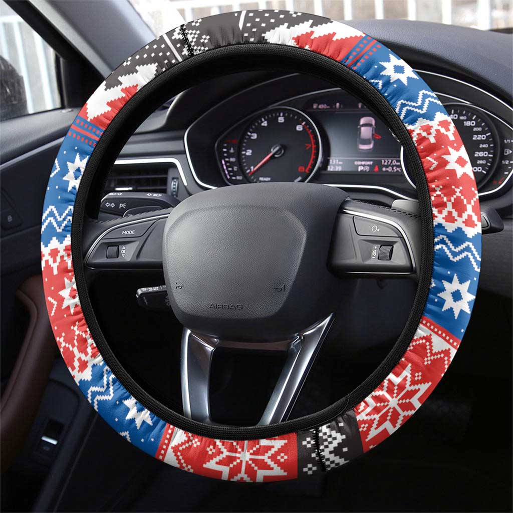 Merry Knights Newcastle Pride Steering Wheel Cover Christmas Rugby League Spirit - Aussie Hoodie