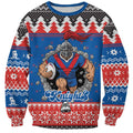 Merry Knights Newcastle Pride Personalised Sweatshirt Christmas Rugby League Spirit - Aussie Hoodie