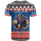 Merry Knights Newcastle Pride Personalised T Shirt Christmas Rugby League Spirit - Aussie Hoodie