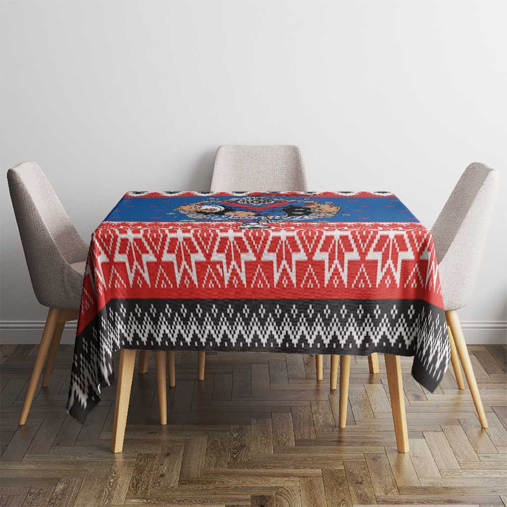 Merry Knights Newcastle Pride Personalised Tablecloth Christmas Rugby League Spirit - Aussie Hoodie