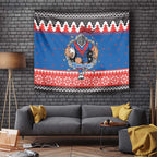 Merry Knights Newcastle Pride Personalised Tapestry Christmas Rugby League Spirit - Aussie Hoodie