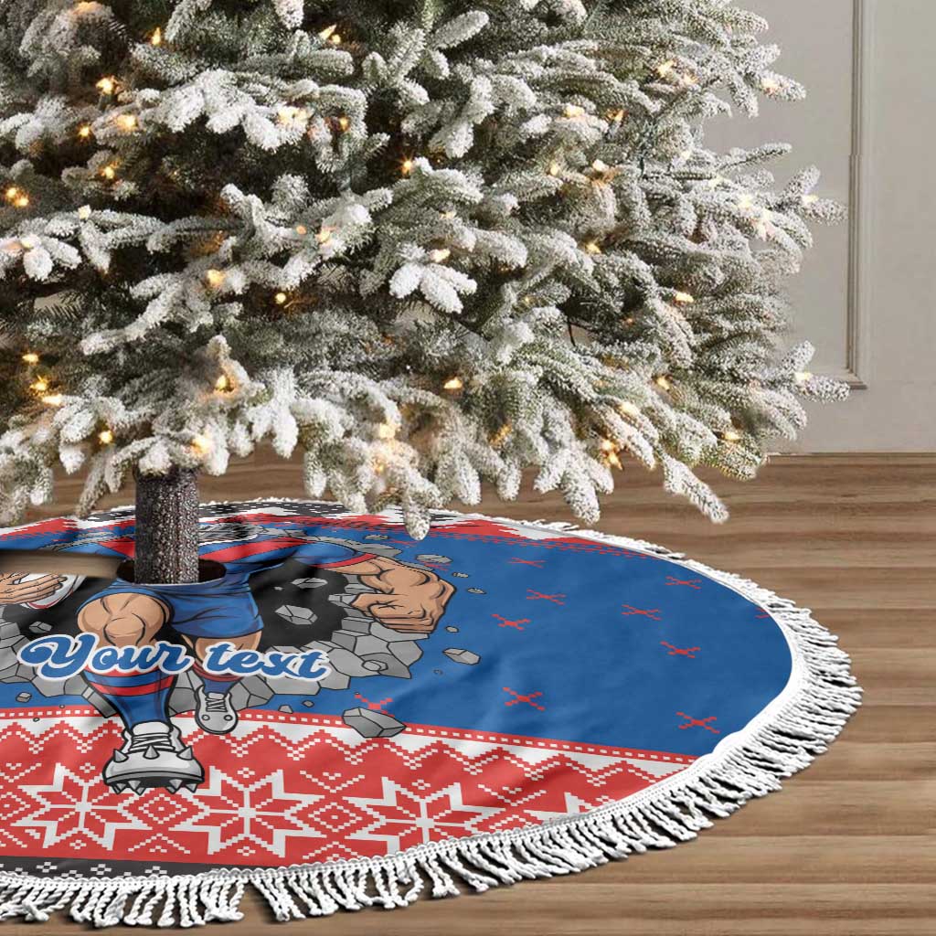 Merry Knights Newcastle Pride Personalised Tree Skirt Christmas Rugby League Spirit - Aussie Hoodie