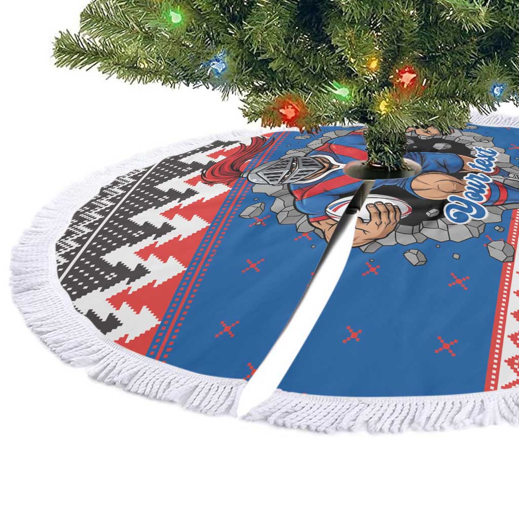 Merry Knights Newcastle Pride Personalised Tree Skirt Christmas Rugby League Spirit - Aussie Hoodie
