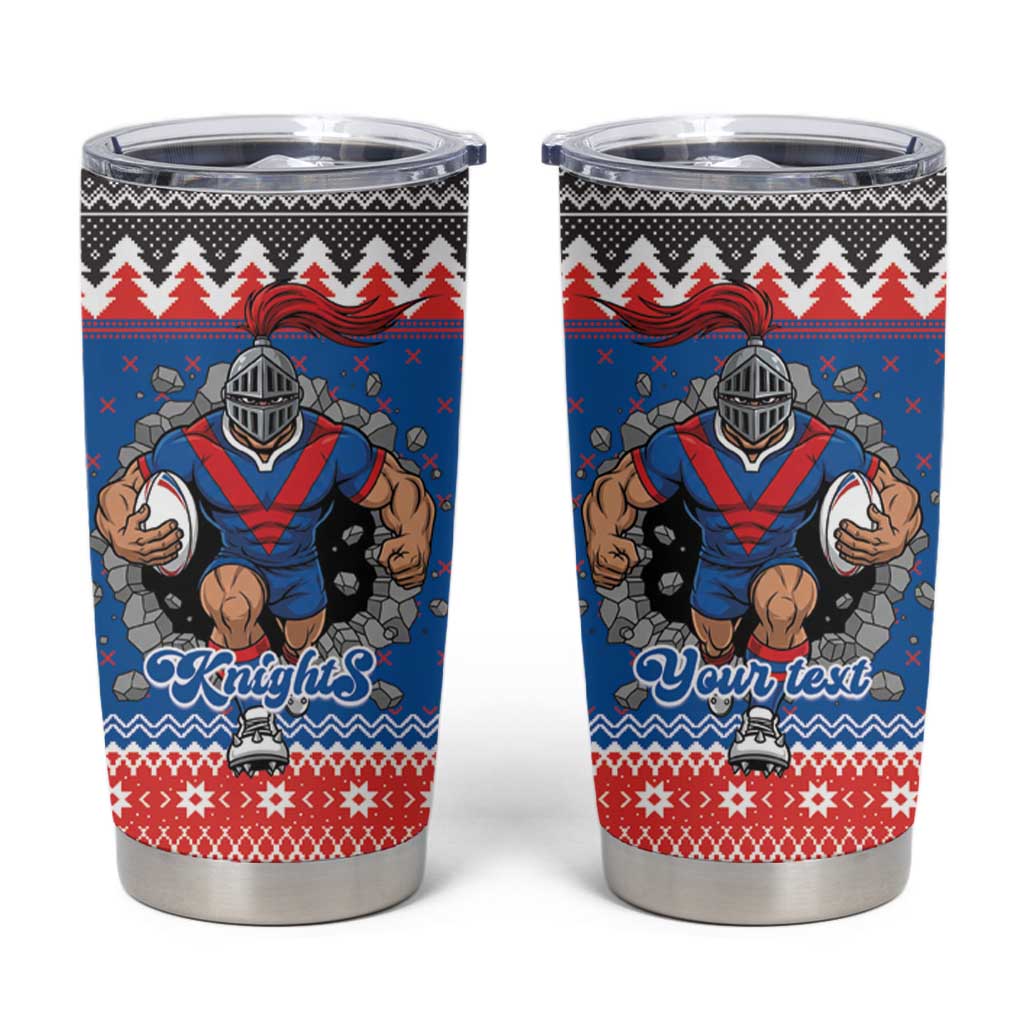 Merry Knights Newcastle Pride Personalised Tumbler Cup Christmas Rugby League Spirit - Aussie Hoodie