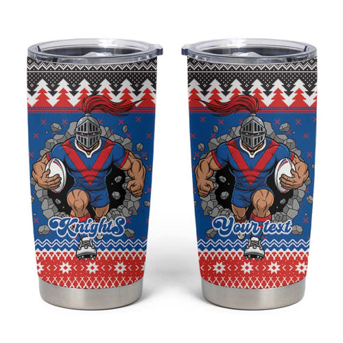 Merry Knights Newcastle Pride Personalised Tumbler Cup Christmas Rugby League Spirit - Aussie Hoodie