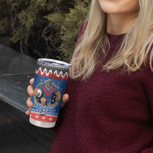 Merry Knights Newcastle Pride Personalised Tumbler Cup Christmas Rugby League Spirit - Aussie Hoodie