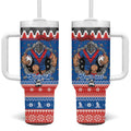 Merry Knights Newcastle Pride Personalised Tumbler With Handle Christmas Rugby League Spirit - Aussie Hoodie