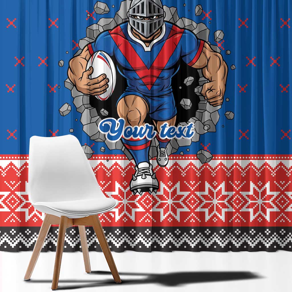 Merry Knights Newcastle Pride Personalised Window Curtain Christmas Rugby League Spirit - Aussie Hoodie