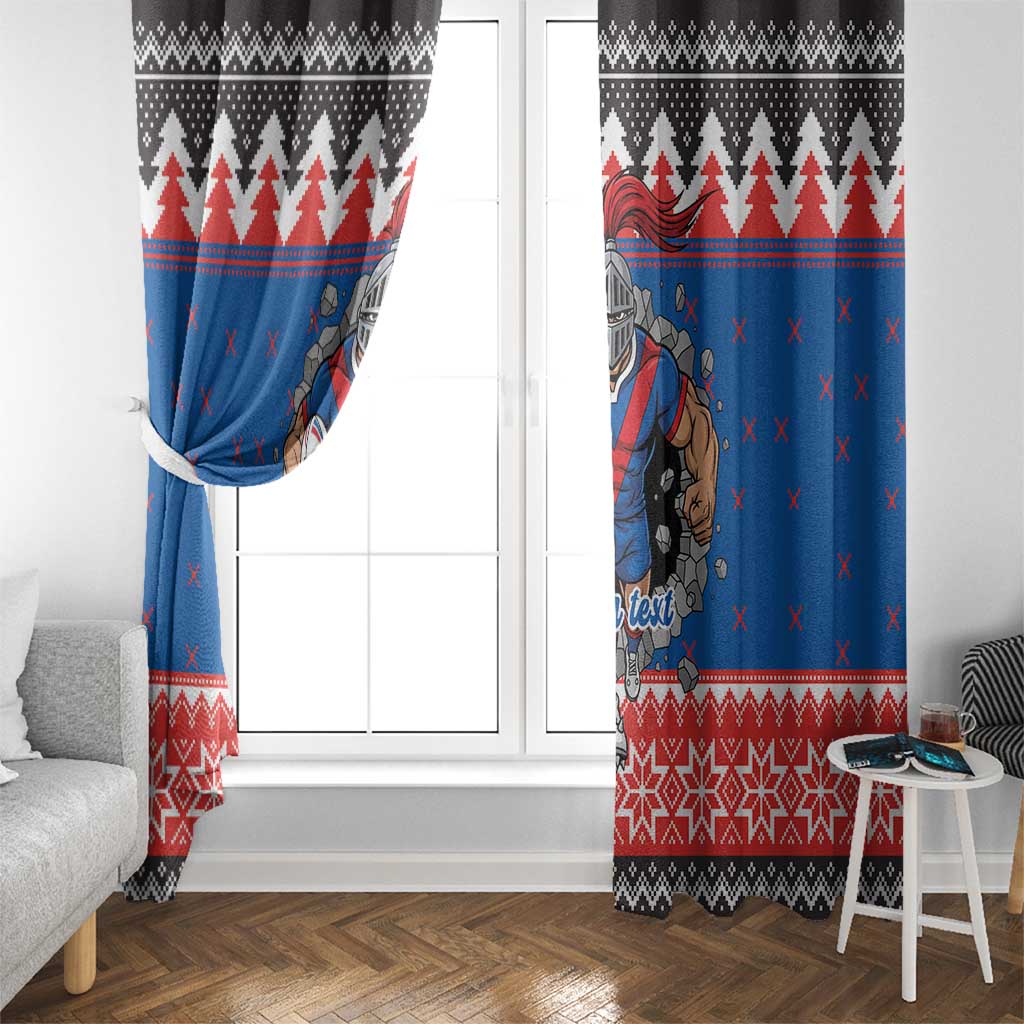 Merry Knights Newcastle Pride Personalised Window Curtain Christmas Rugby League Spirit - Aussie Hoodie
