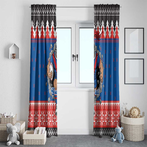 Merry Knights Newcastle Pride Personalised Window Curtain Christmas Rugby League Spirit - Aussie Hoodie