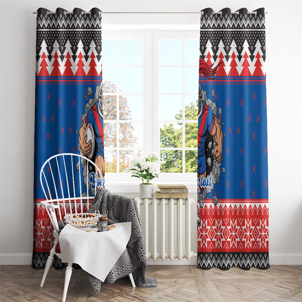 Merry Knights Newcastle Pride Personalised Window Curtain Christmas Rugby League Spirit - Aussie Hoodie