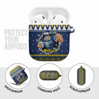 Merry Queensland Cowboys Personalised AirPods Case Christmas Rugby League Spirit - Aussie Hoodie
