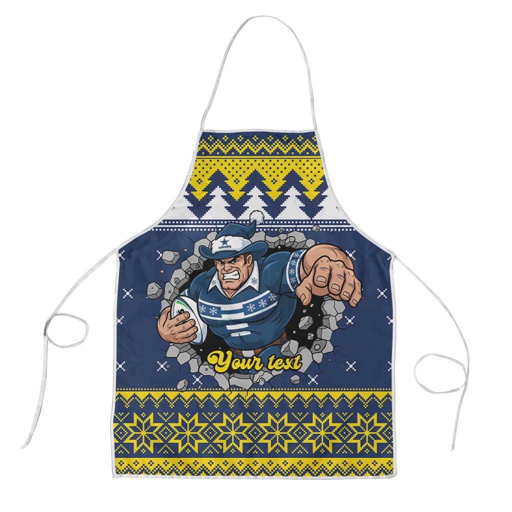 Merry Queensland Cowboys Personalised Apron Christmas Rugby League Spirit - Aussie Hoodie