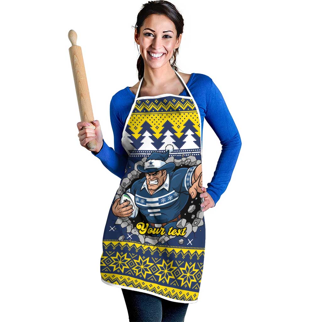 Merry Queensland Cowboys Personalised Apron Christmas Rugby League Spirit - Aussie Hoodie
