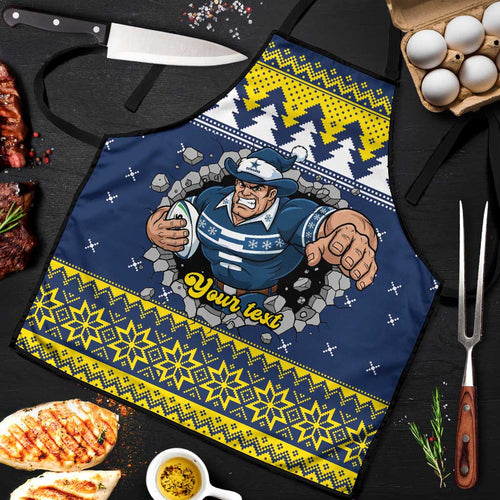 Merry Queensland Cowboys Personalised Apron Christmas Rugby League Spirit - Aussie Hoodie
