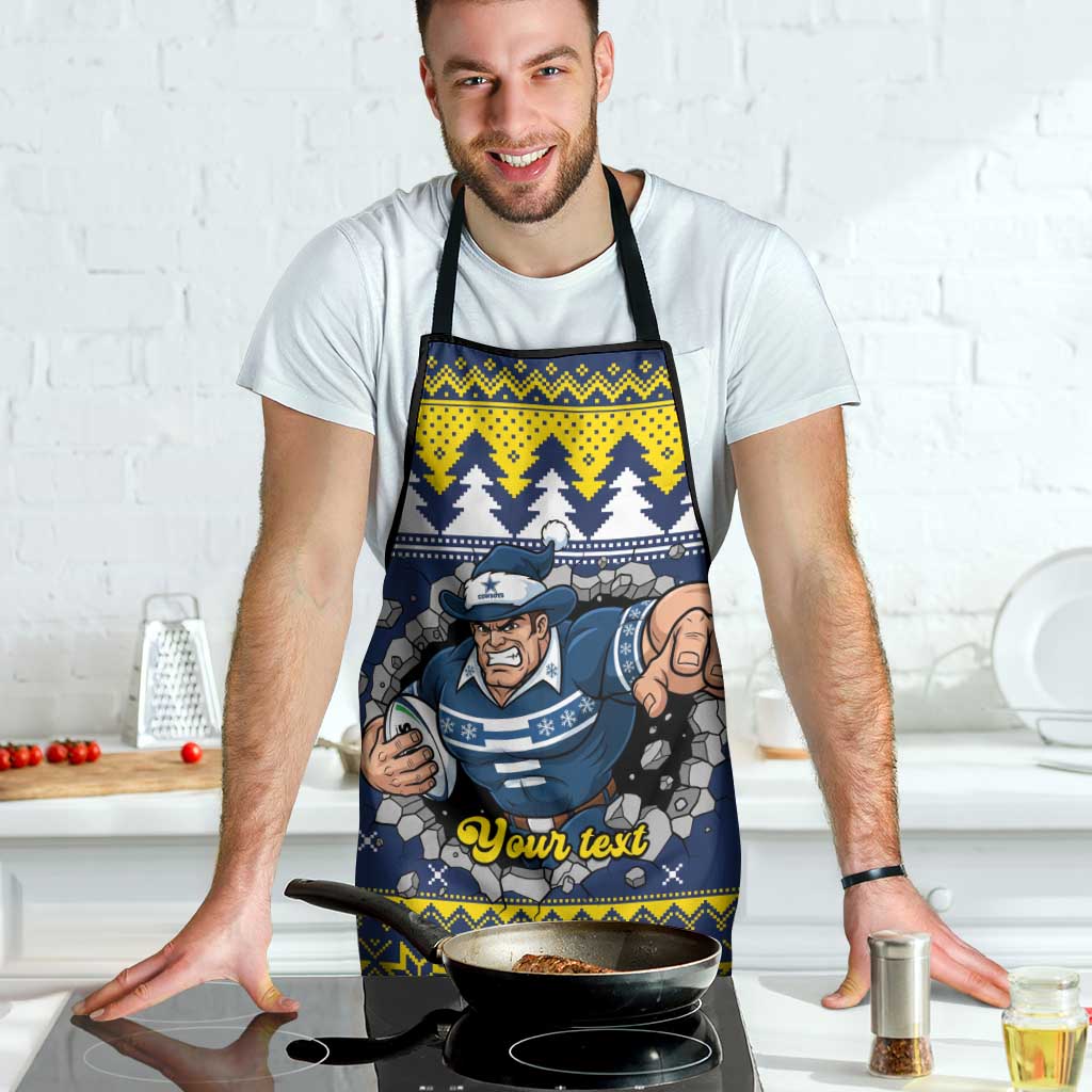 Merry Queensland Cowboys Personalised Apron Christmas Rugby League Spirit - Aussie Hoodie