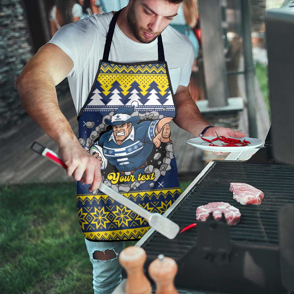Merry Queensland Cowboys Personalised Apron Christmas Rugby League Spirit - Aussie Hoodie