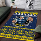Merry Queensland Cowboys Personalised Area Rug Christmas Rugby League Spirit - Aussie Hoodie