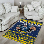 Merry Queensland Cowboys Personalised Area Rug Christmas Rugby League Spirit - Aussie Hoodie