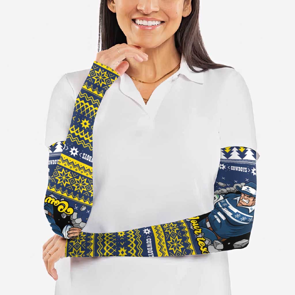 Merry Queensland Cowboys Personalised Arm Sleeves Christmas Rugby League Spirit - Aussie Hoodie