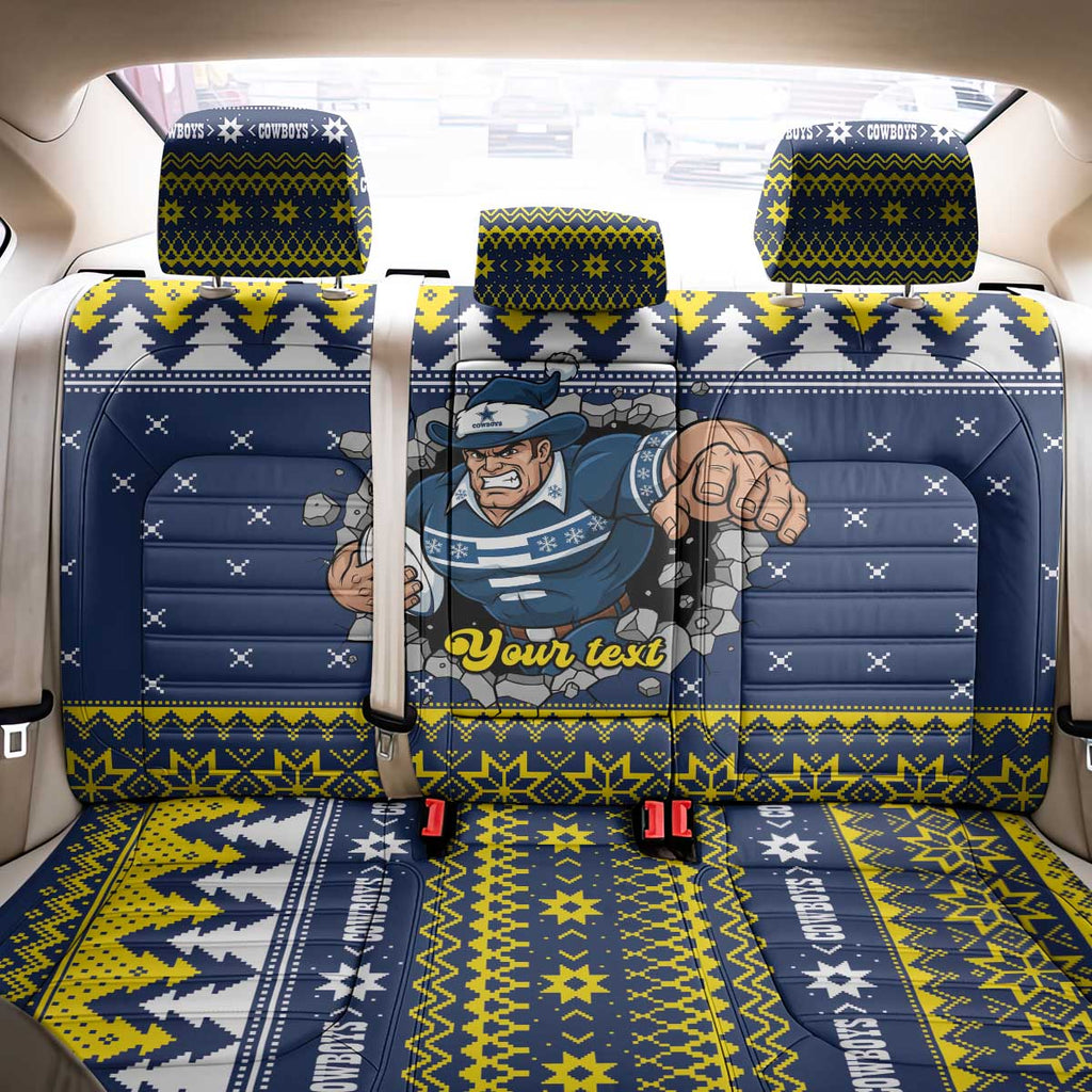 Merry Queensland Cowboys Personalised Back Car Seat Cover Christmas Rugby League Spirit - Aussie Hoodie