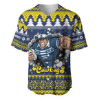 Merry Queensland Cowboys Personalised Baseball Jersey Christmas Rugby League Spirit - Aussie Hoodie