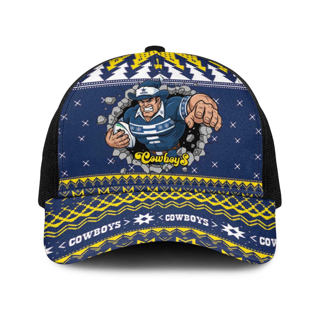 Merry Queensland Cowboys Baseball Net Cap Christmas Rugby League Spirit - Aussie Hoodie