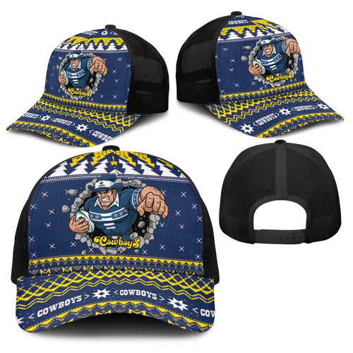Merry Queensland Cowboys Baseball Net Cap Christmas Rugby League Spirit - Aussie Hoodie