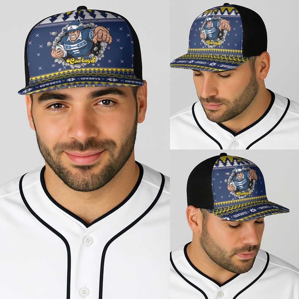 Merry Queensland Cowboys Baseball Net Cap Christmas Rugby League Spirit - Aussie Hoodie