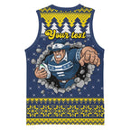 Merry Queensland Cowboys Personalised Basketball Jersey Christmas Rugby League Spirit - Aussie Hoodie